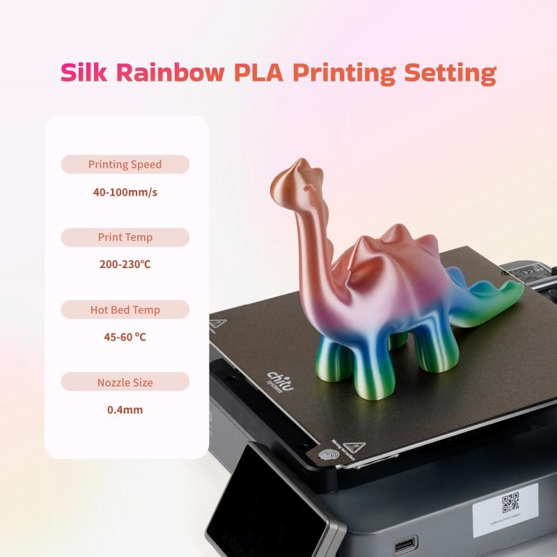 Conjure Silk Rainbow PLA Filament