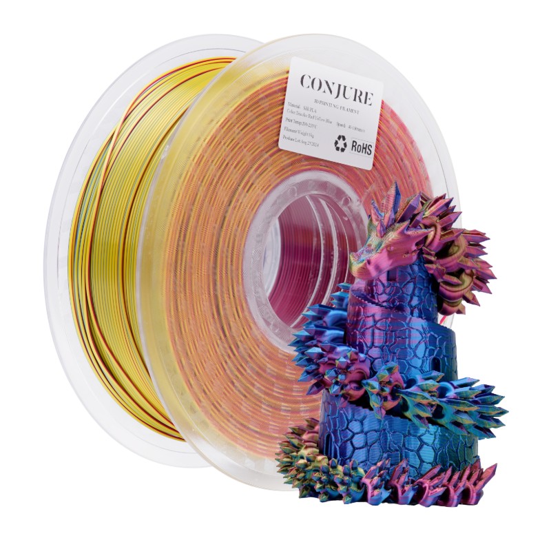 Conjure Silk Tri-Color PLA Filament