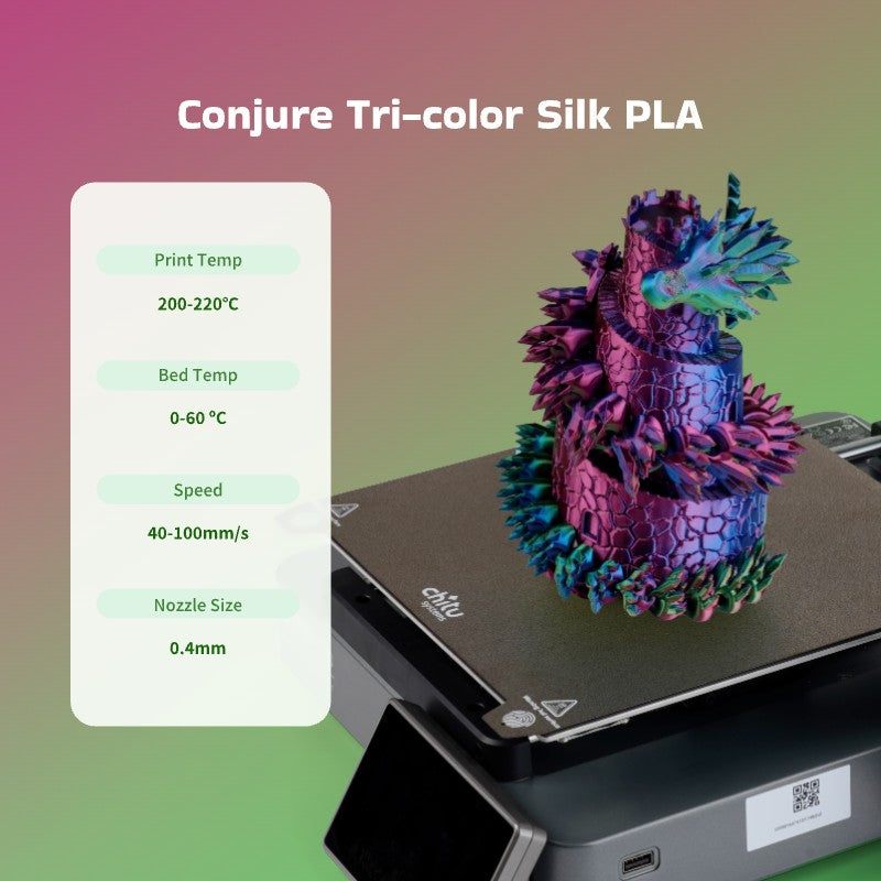 Conjure Silk Tri-Color PLA Filament